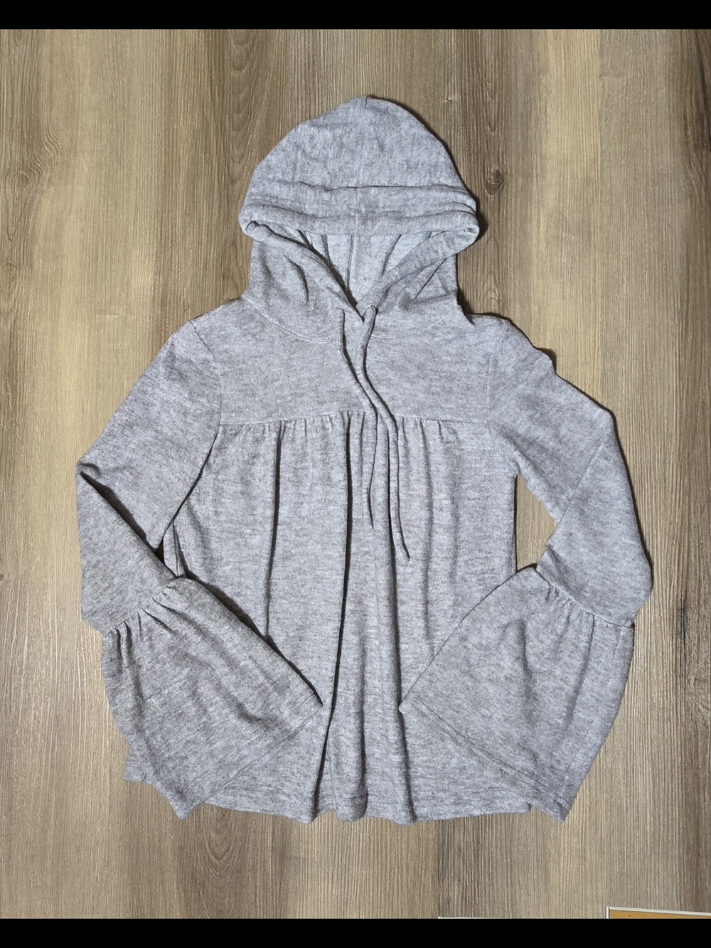 Gray Hooded Peplum Knit Sweater - Walter Baker